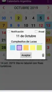 Calendario Laboral Argentina скриншот 1